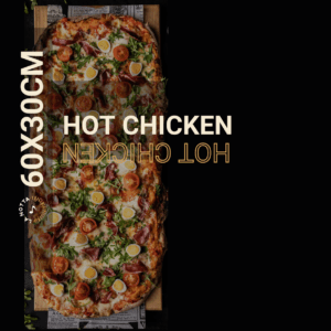 CARATULA PIZZAS URU 60X30 HOT CHICKEN